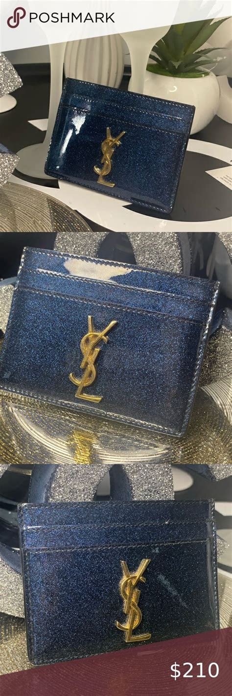 ysl glitter card holder